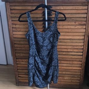 American Eagle Bodycon Form Fitting Floral Faux Lace Overlay Clubbing Dress